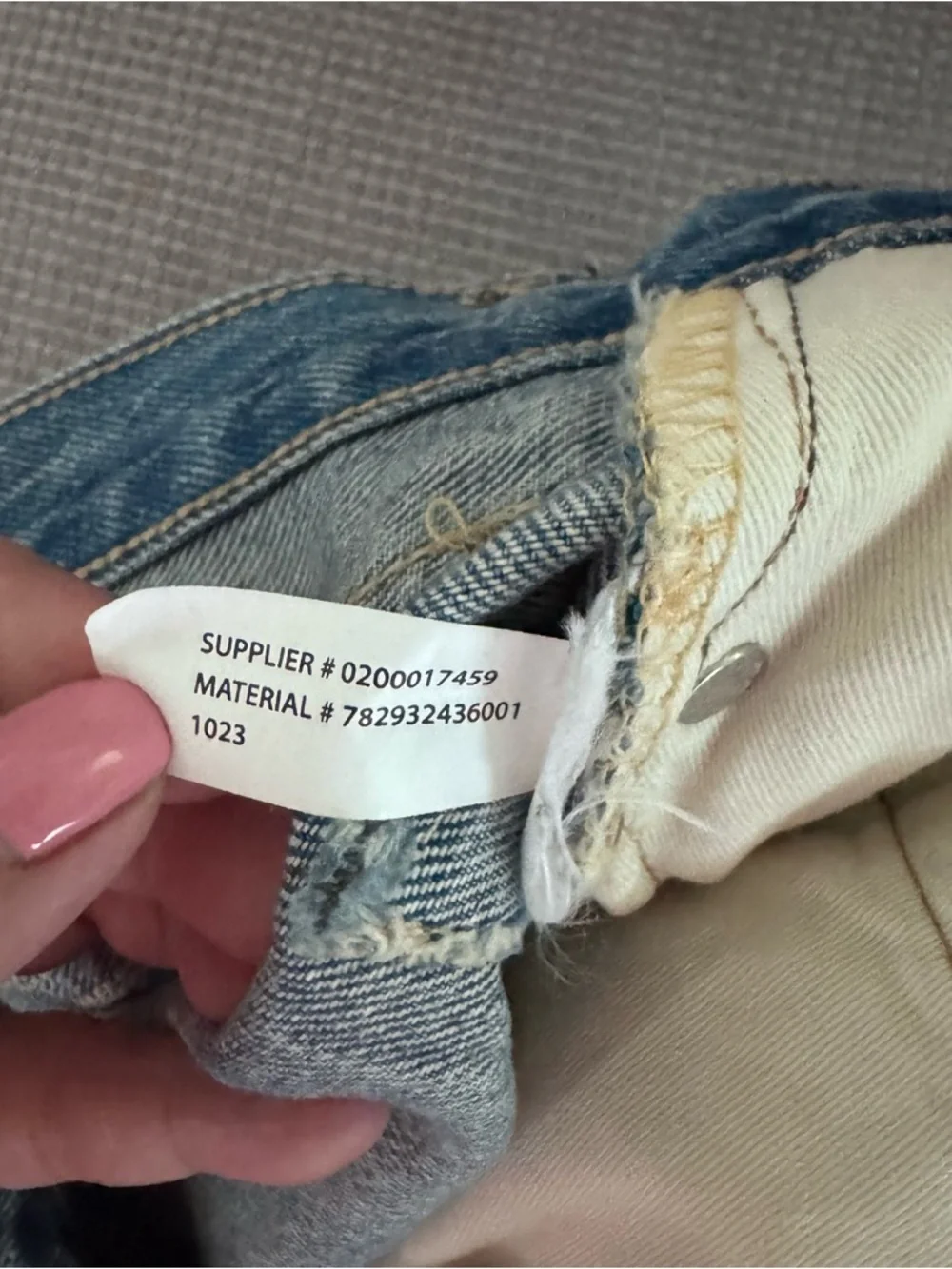Ralph Lauren double RL distress straight leg jeans